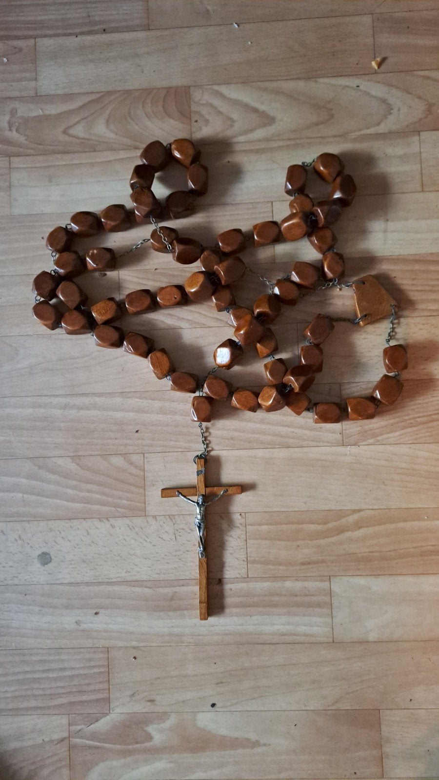 Houten Rozenkrans met Kruis - Religieus Gebedssnoer, Ophalen of Verzenden