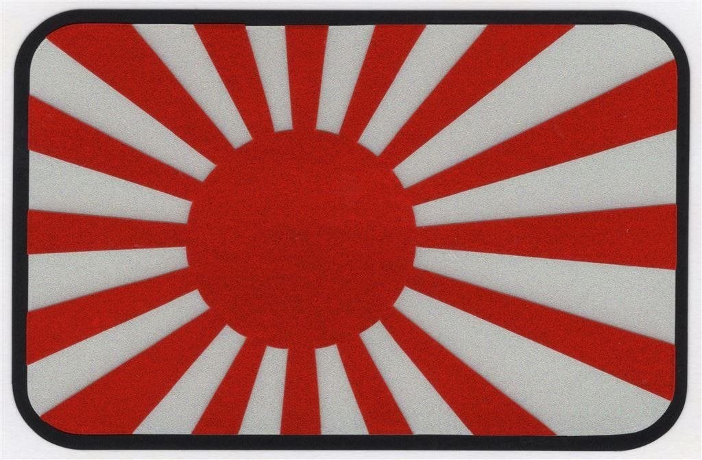 Japanse Kamikaze vlag reflectie sticker #6, Verzenden