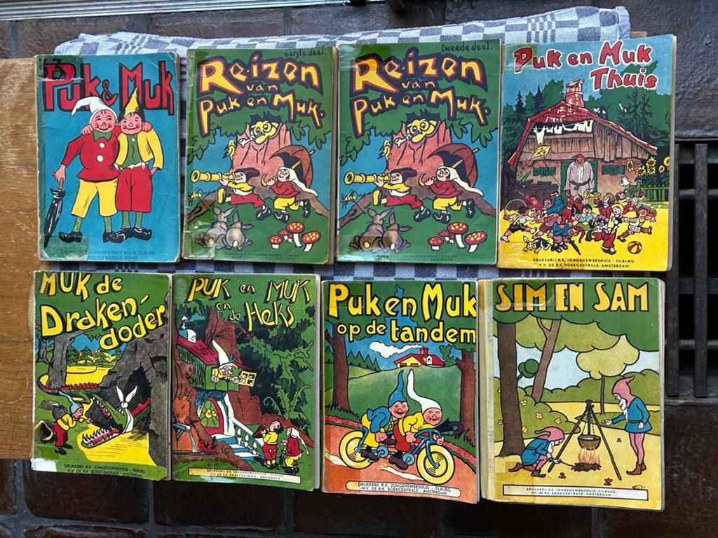 Puk en Muk stripboeken, Boeken, Complete serie of reeks, Ophalen of Verzenden, Gelezen, Frans Fransen