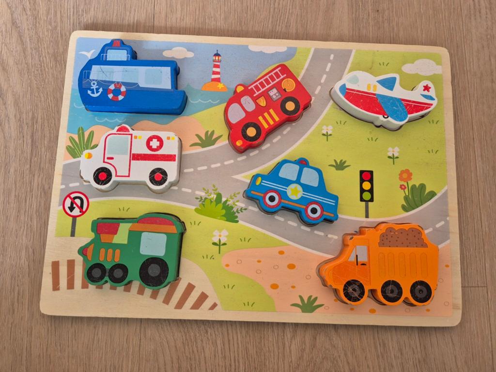 5 houten legpuzzels voor kinderen, Kinderen en Baby's, Speelgoed | Kinderpuzzels, Ophalen, 2 tot 4 jaar, Gebruikt, Van hout
