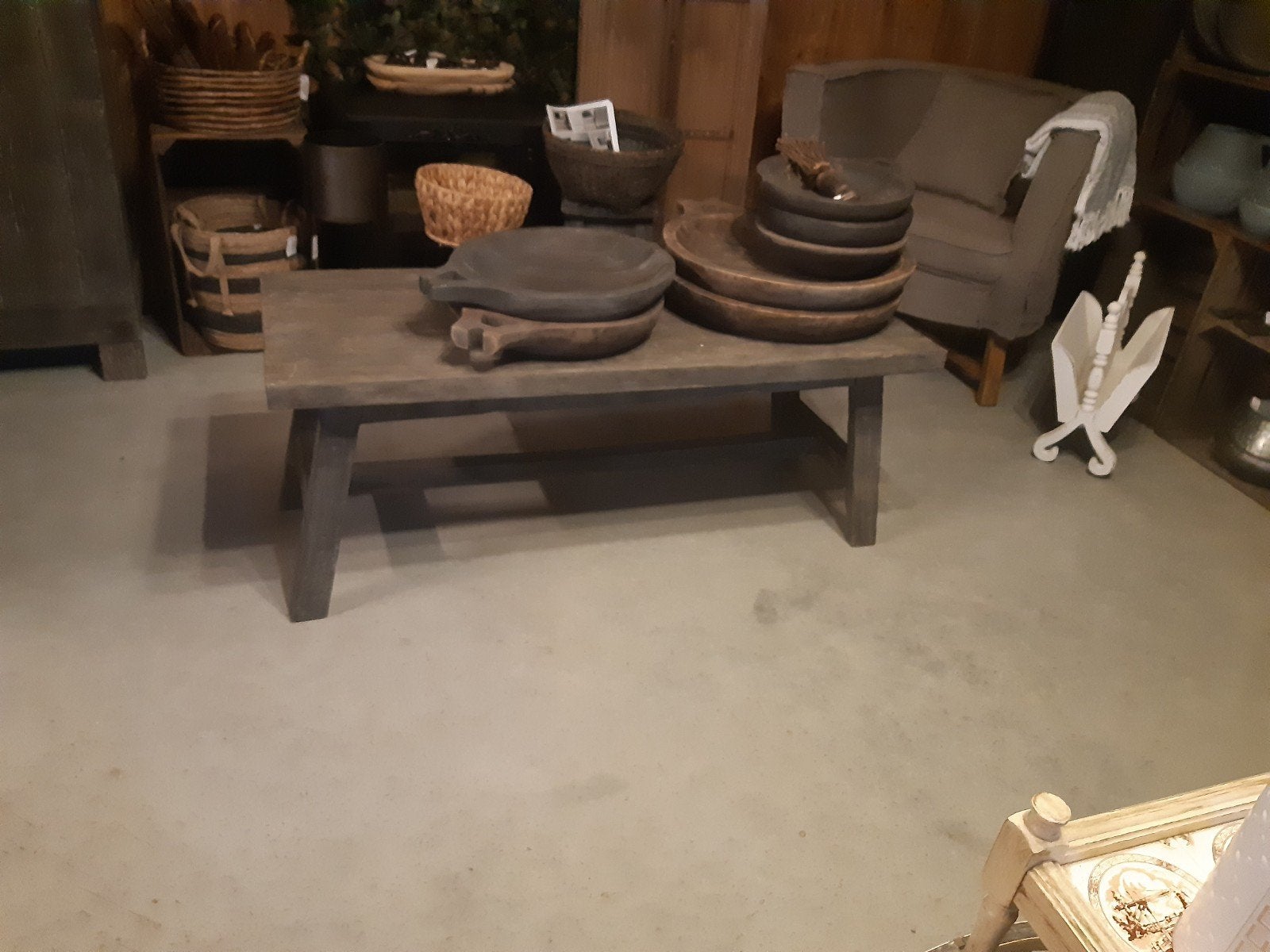 Salontafel Aura Peeperkorn - Robuust en Stijlvol, Ophalen, 100 tot 150 cm, Landelijke, robuuste, industriële stijl, Onbekend