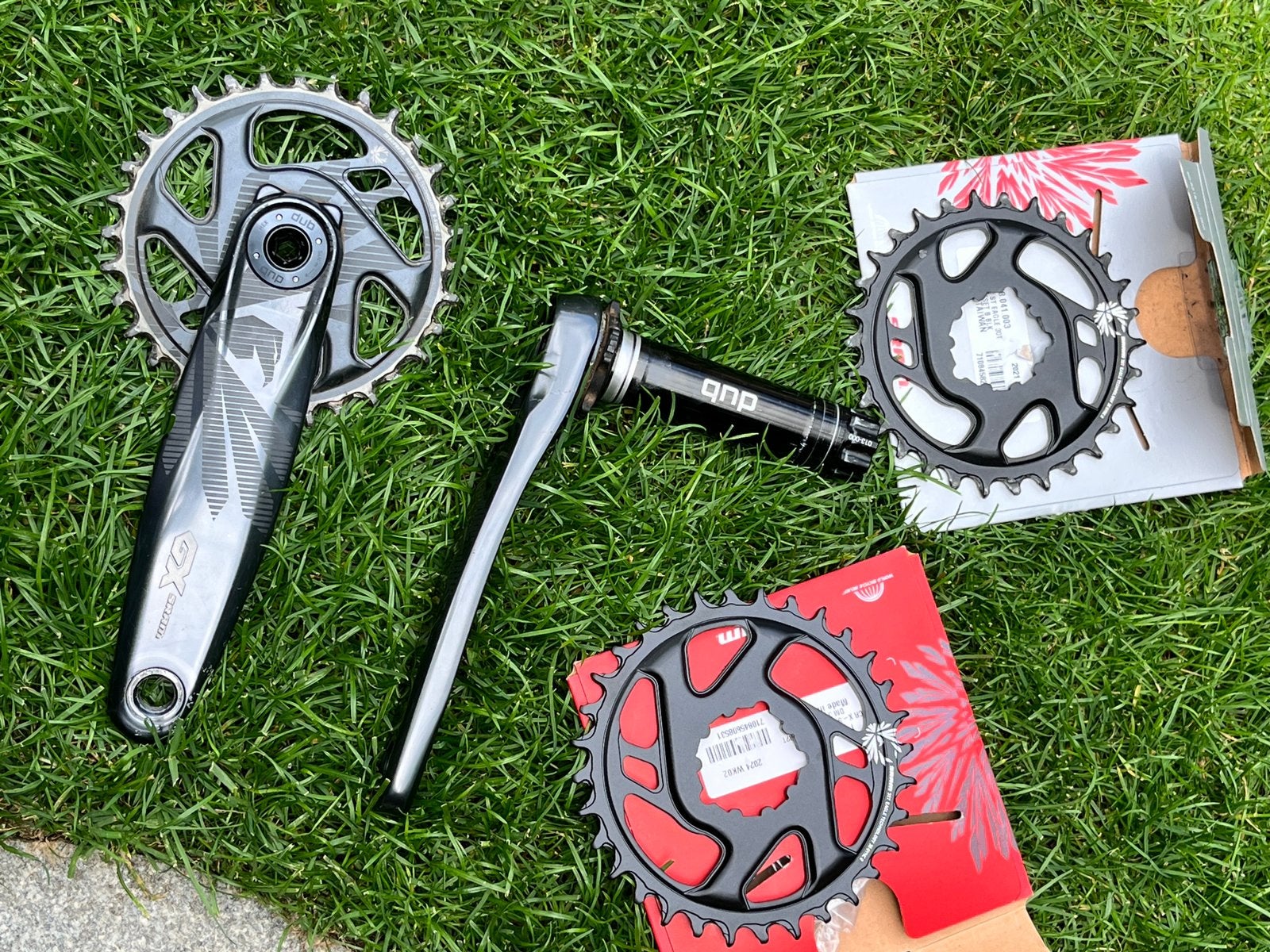 SRAM GX Eagle Dub Crankstel incl 2 extra tandwielen, Crankstel of Pedalen, Gebruikt, Ophalen of Verzenden, Aluminium