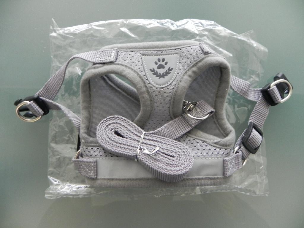 Puppie tuigje xs met riem, Grijs, Ophalen, Nieuw