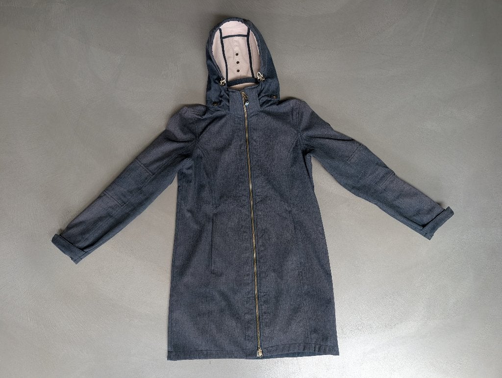 Wind/ regenjack met fleecevoering - dames - maat 36, Ophalen of Verzenden, Gedragen, Maat 36 (S), Blauw