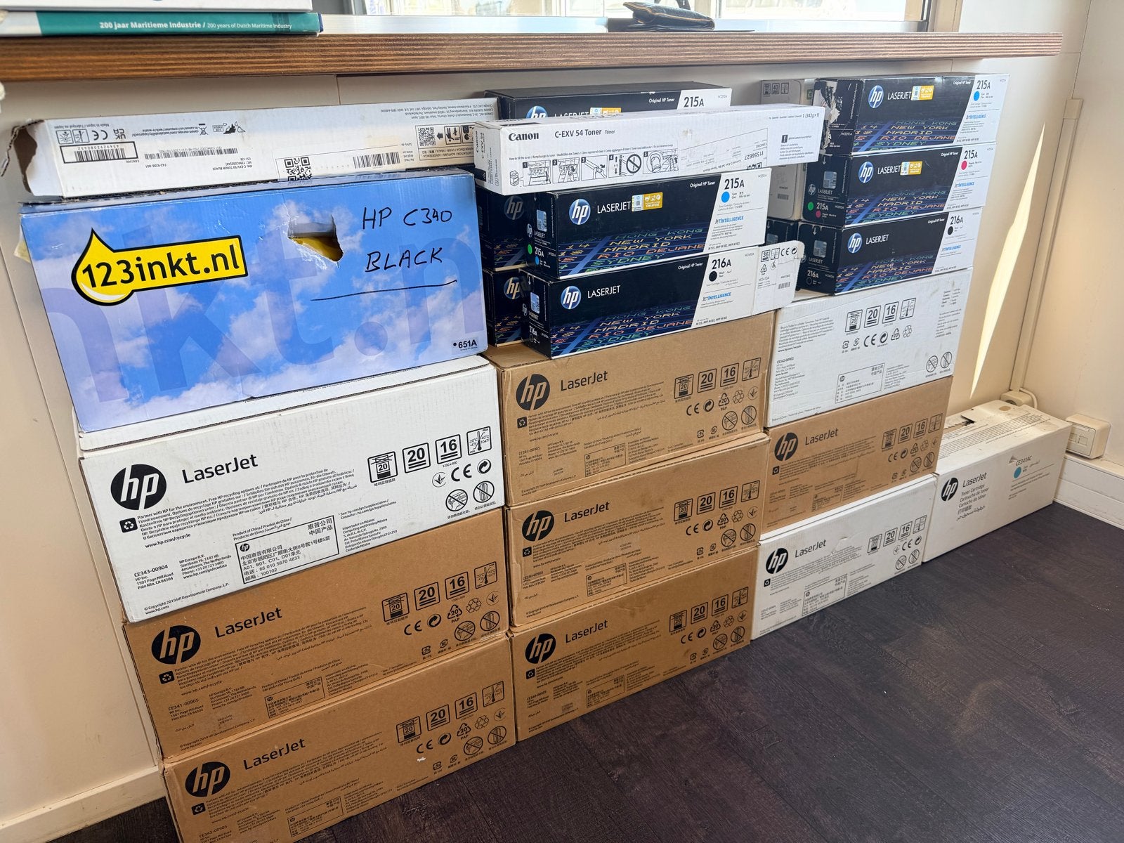 Grote partij HP Laser Toner Cartridges en 123inkt inkt, Computers en Software, Ophalen of Verzenden, Nieuw, Toner
