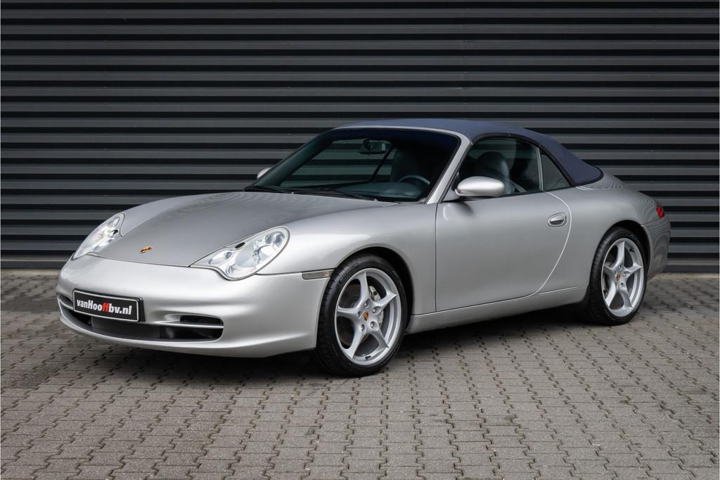 Porsche 911 Cabrio 3.6 Carrera 4 Donkerblauw leder, Auto's, Porsche, 1300 kg, Gebruikt, Cabriolet, Leder