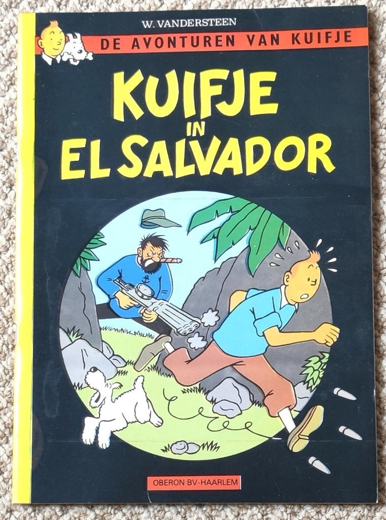 Kuifje in El Salvador Illegale parodie  1983 Zeldzaam, Boeken, Eén stripboek, Ophalen of Verzenden, Zo goed als nieuw