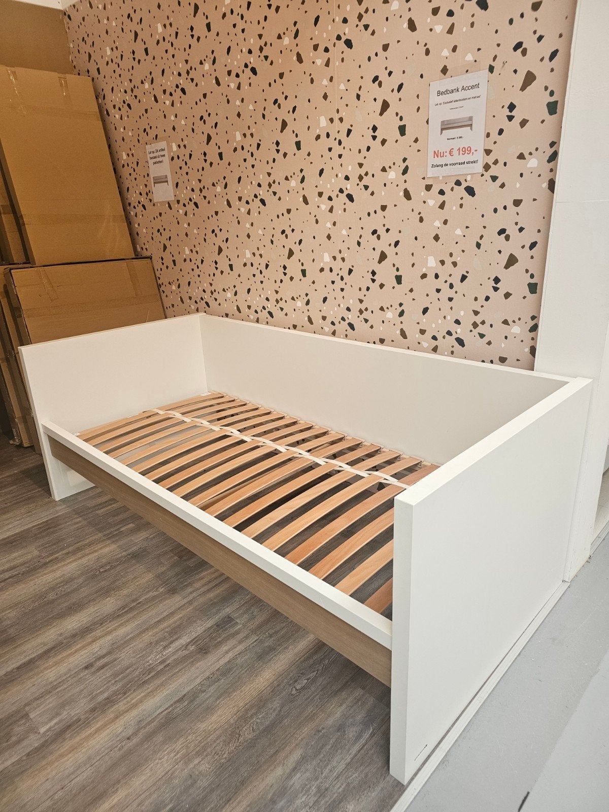 Bedbank accent 90x200, wit. Nieuw in doos, Kinderen en Baby's, Ophalen, Nieuw, 180 cm of meer, 85 tot 100 cm