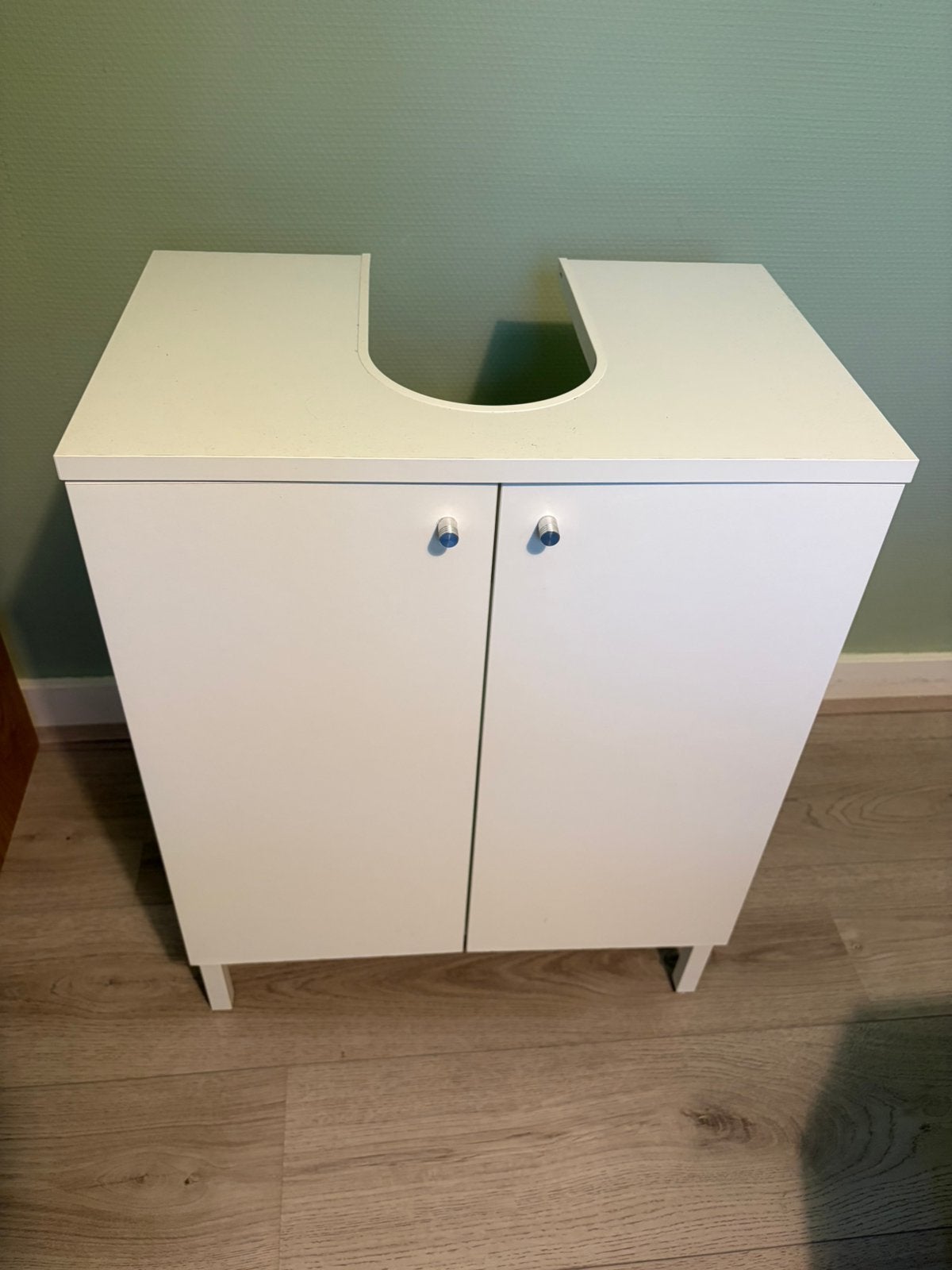 Ikea Nysjön Wastafelkast met 2 deuren wit, Huis en Inrichting, Badkamer | Badkamermeubels, Ophalen, Gebruikt, 50 tot 100 cm, Minder dan 100 cm