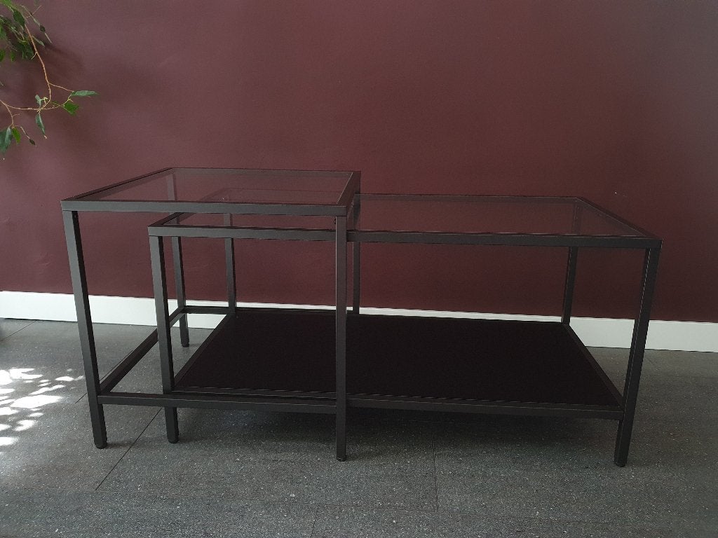 Ikea Vittsjö salontafel/bijzettafel set van 2, Ophalen, Gebruikt, 100 tot 150 cm, 50 tot 100 cm