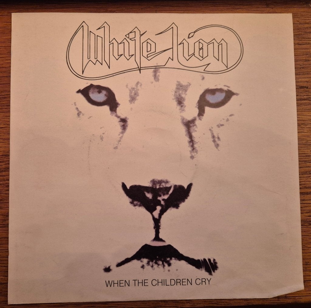 Hard rock metal  white Lion when the children cry, Gebruikt, Verzenden, 7 inch, Rock en Metal