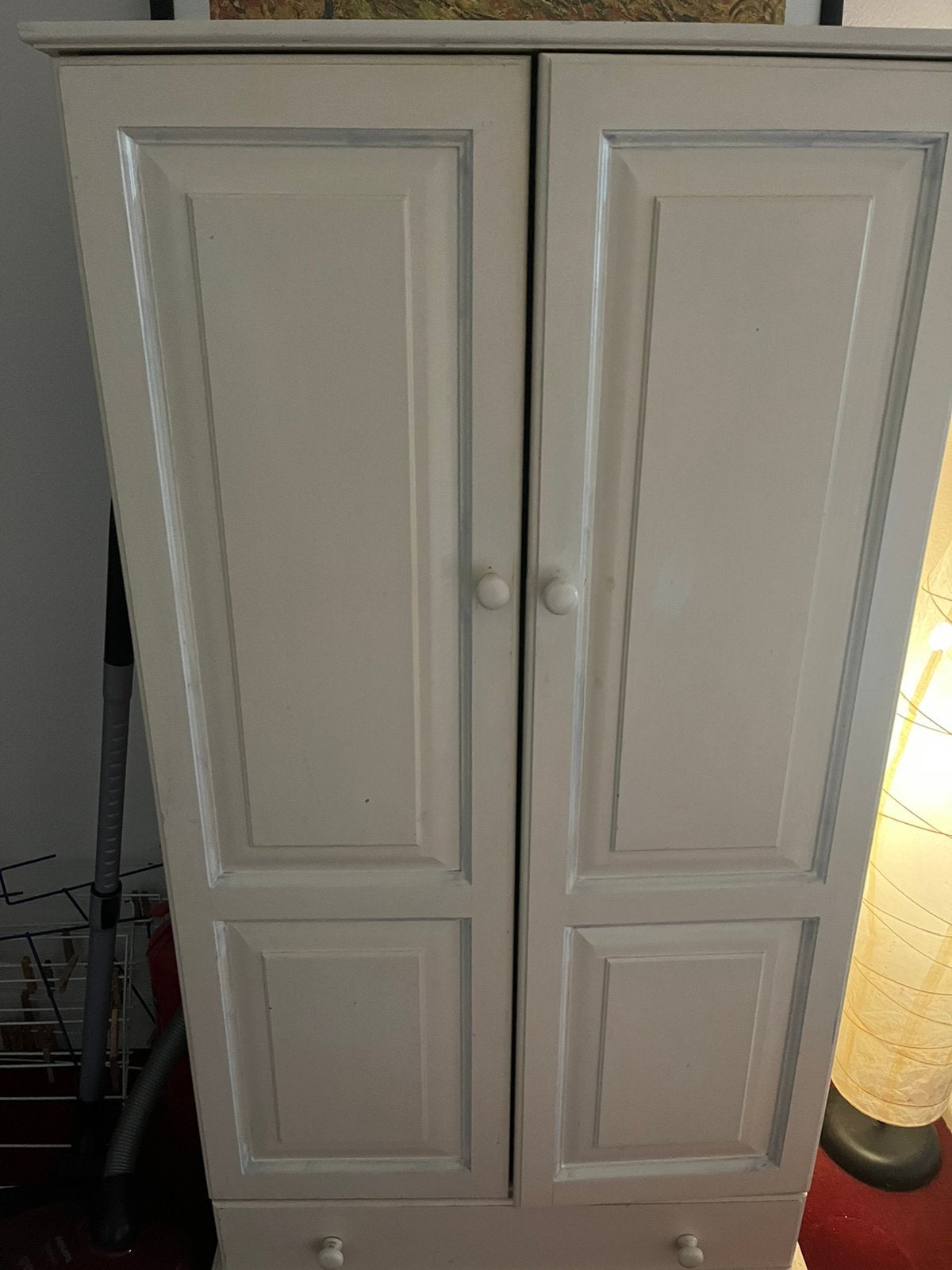 Gratis af te halen witte houten kast, Ophalen, Gebruikt, 50 tot 100 cm, 150 tot 200 cm