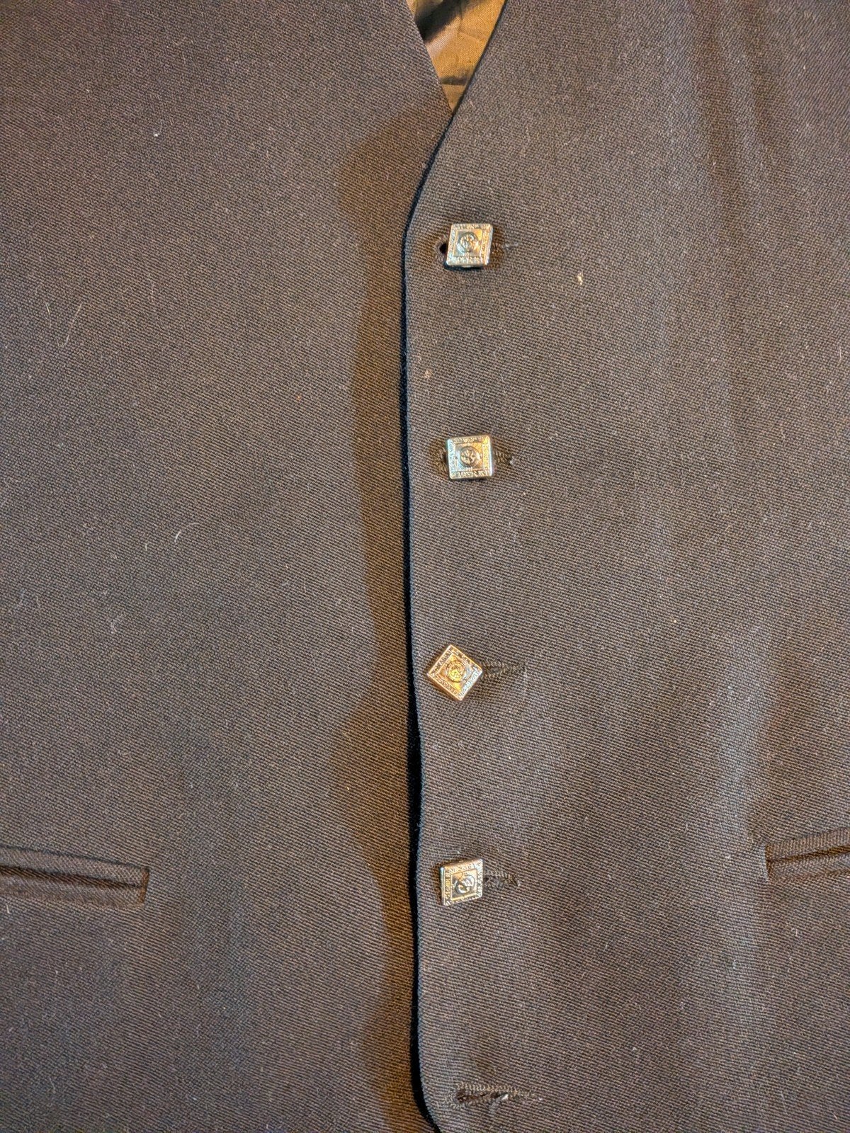 Zwart Argyll waistcoat / Schots kilt gilet 5/6 xl, Ophalen of Verzenden, Overige maten, Zwart