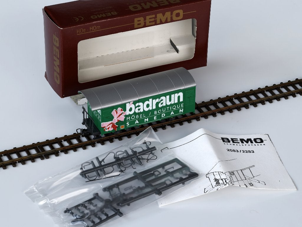 Nieuwe Bemo Gesloten Goederenwagon Gbk-v 5609 'Badraun', H0m, Overige merken, Gelijkstroom, Ophalen of Verzenden, Analoog