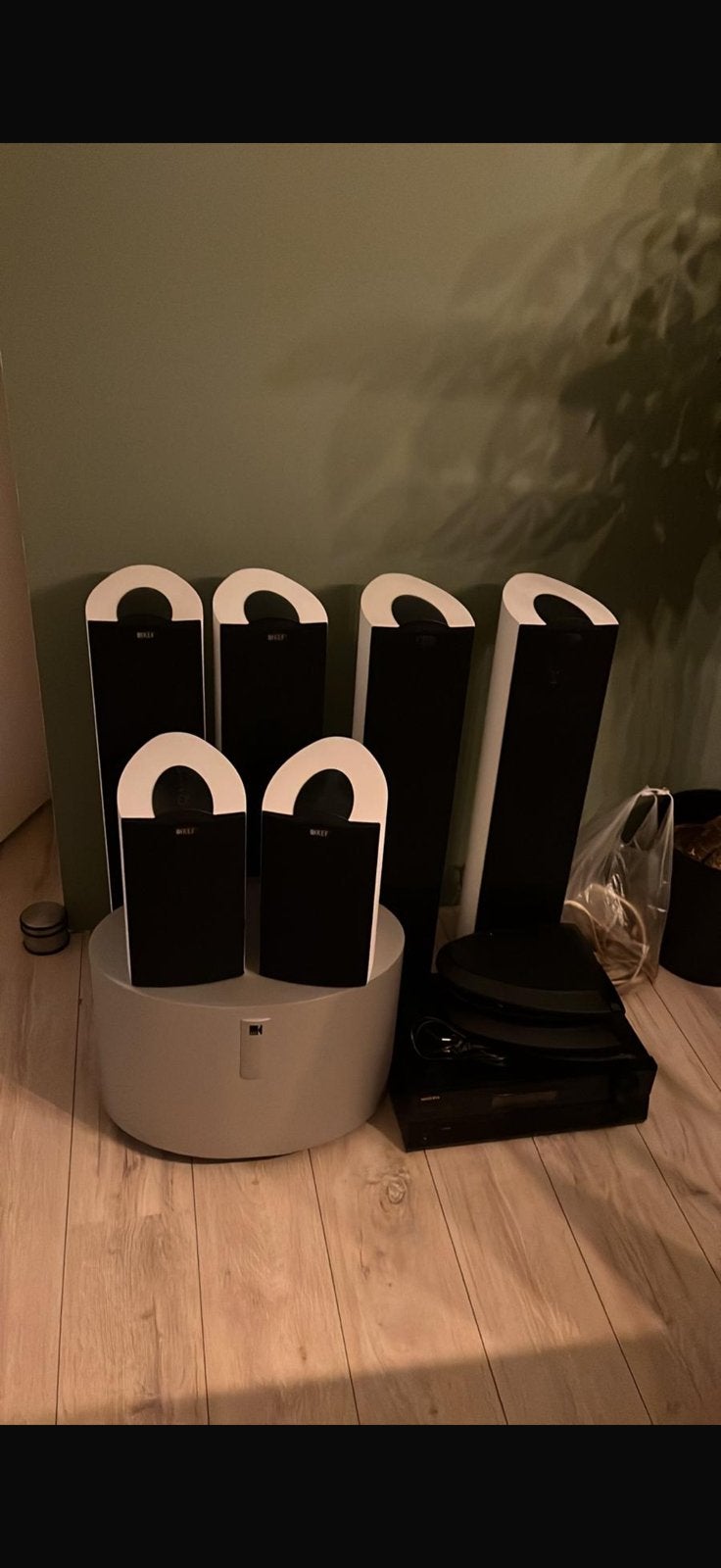 KEF Speakerset + Denon AVR-X2200W Receiver | Wit, Ophalen, Speakers, Denon