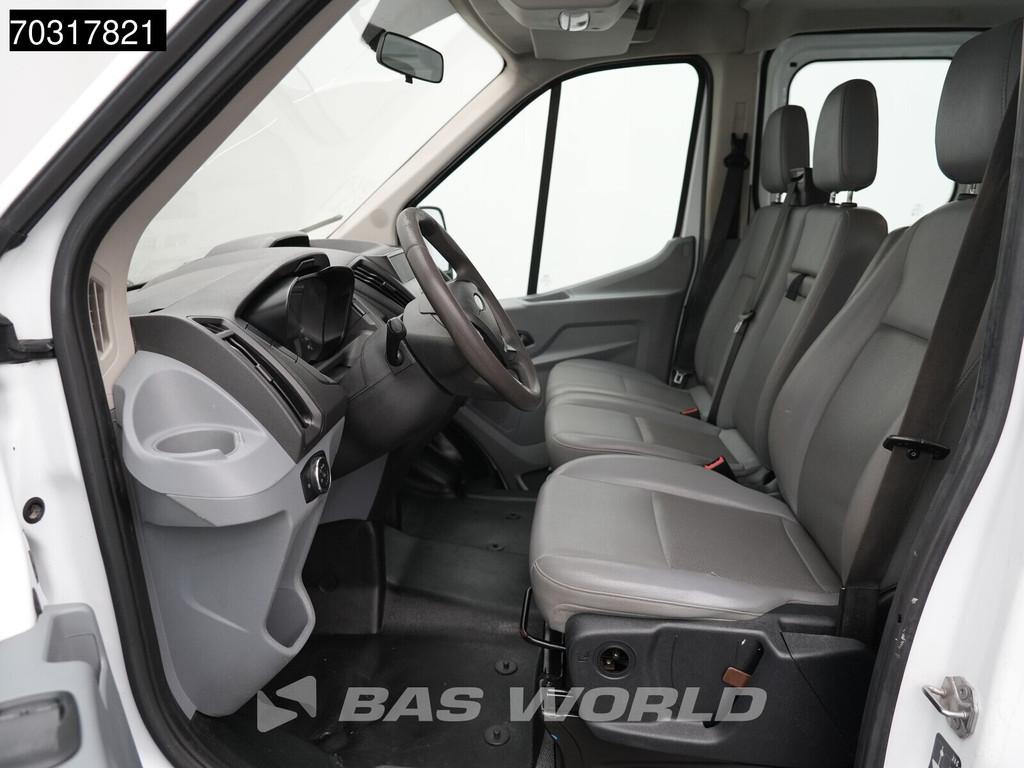 Ford Transit 130pk Dubbel Cabine Open Laadbak Euro6 Pritsche, Auto's, Bestelauto's, Euro 6, 4 cilinders, Wit, Leder