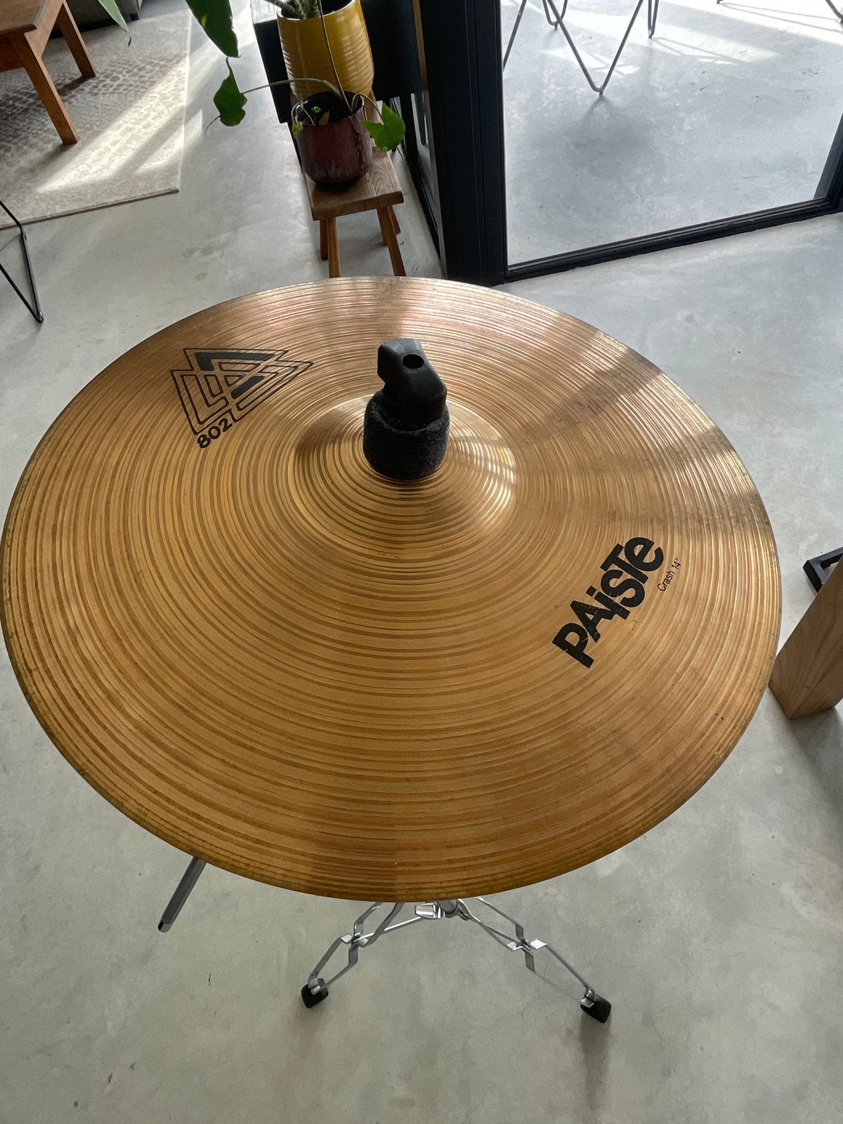 Paiste 802 Crash Bekken 14 inch, Ophalen, Gebruikt
