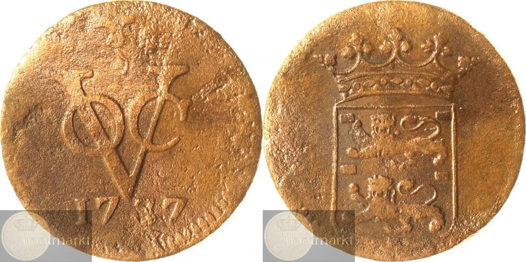 V.O.C. - West-Friesland - Duit 1737 - Enkhuizen, Ophalen of Verzenden, Vóór koninkrijk, Overige waardes, Losse munt