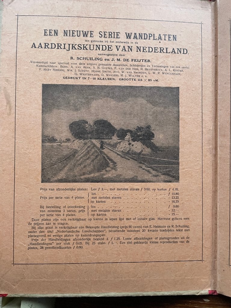 R. Bos Geïllustreerde schoolatlas der geheele aarde 1921, Gelezen, Bosatlas, Ophalen of Verzenden, Wereld