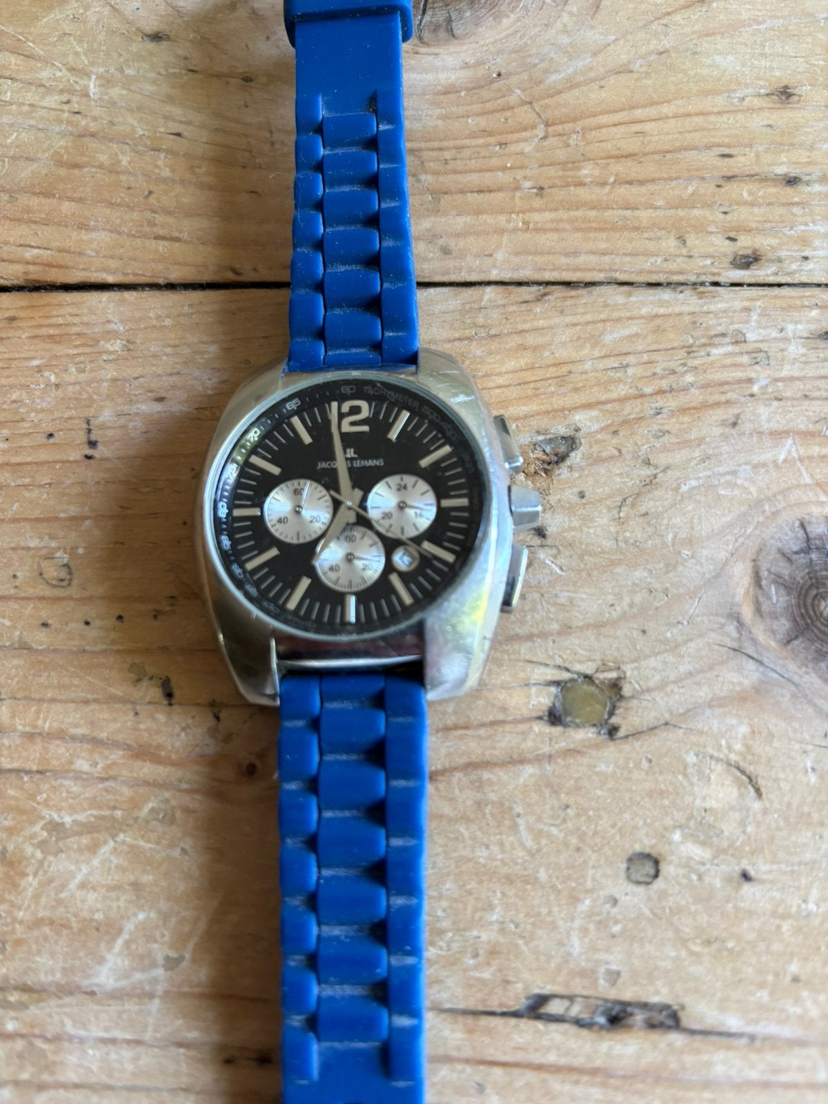Jaques Lemans herenhorloge zie foto, Ophalen of Verzenden, Zo goed als nieuw, Staal, Overige merken
