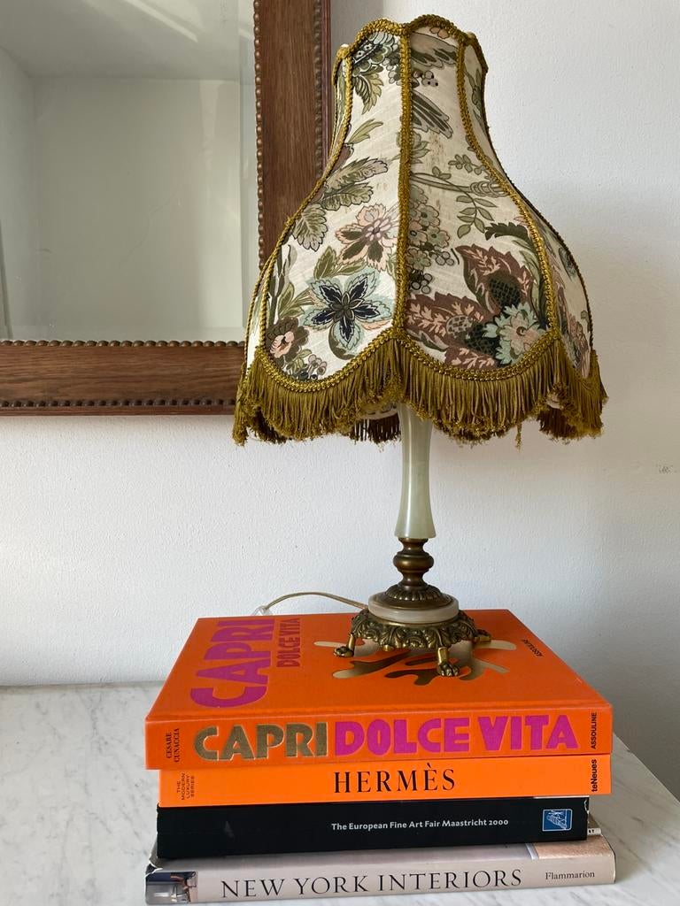 Vintage lamp, inclusief kap, Hollywood Regency stijl, Verzenden