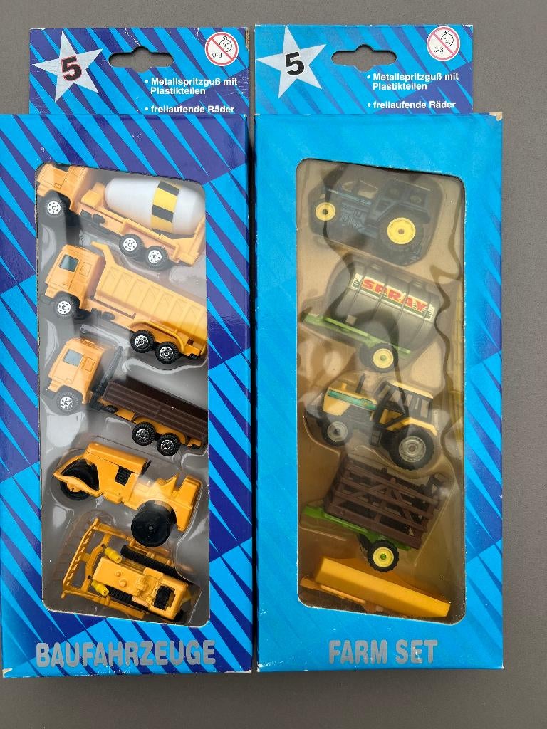 2 sets modelbouw wagens – baufahrzeuge - farmset, Overige merken, Nieuw, Ophalen of Verzenden, Groter dan 1:32