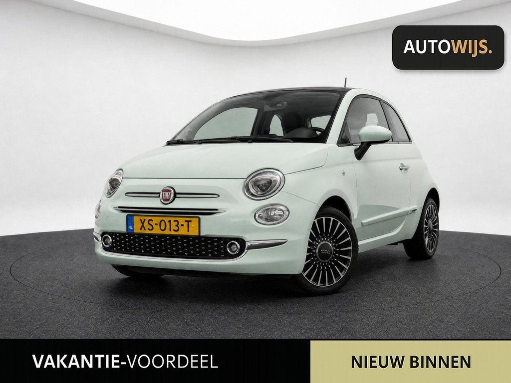 Fiat 500 0.9 TwinAir Turbo Lounge|LM-VELG|NL AUTO|PANO|80PK, Voorwielaandrijving, Stof, Gebruikt, 905 kg