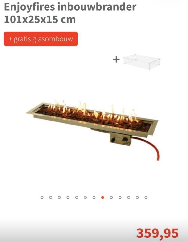 Inbouw gasbrander, Ophalen, Gebruikt