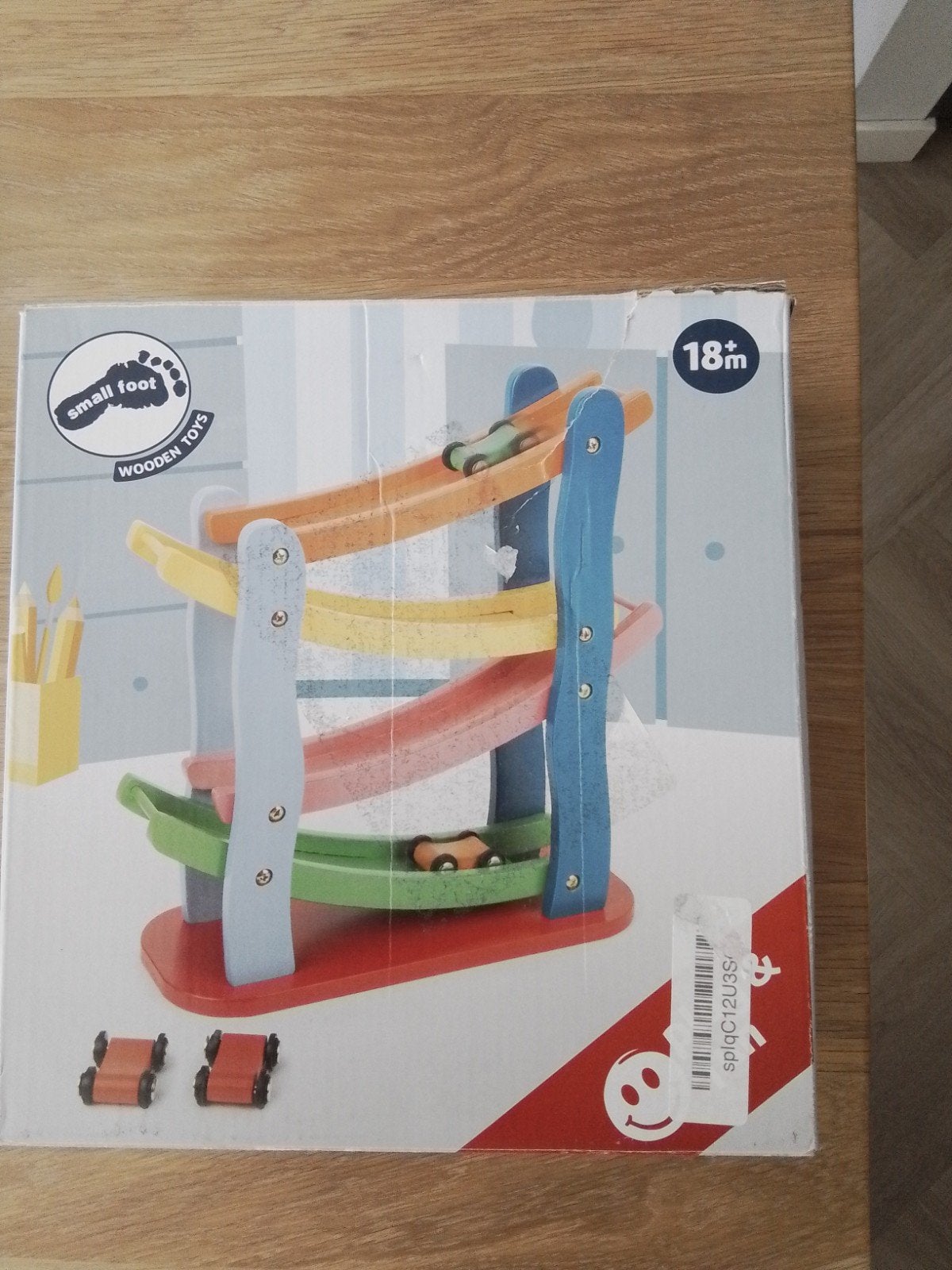 Knikkerbaan met 4 autootjes, Ophalen, Zo goed als nieuw