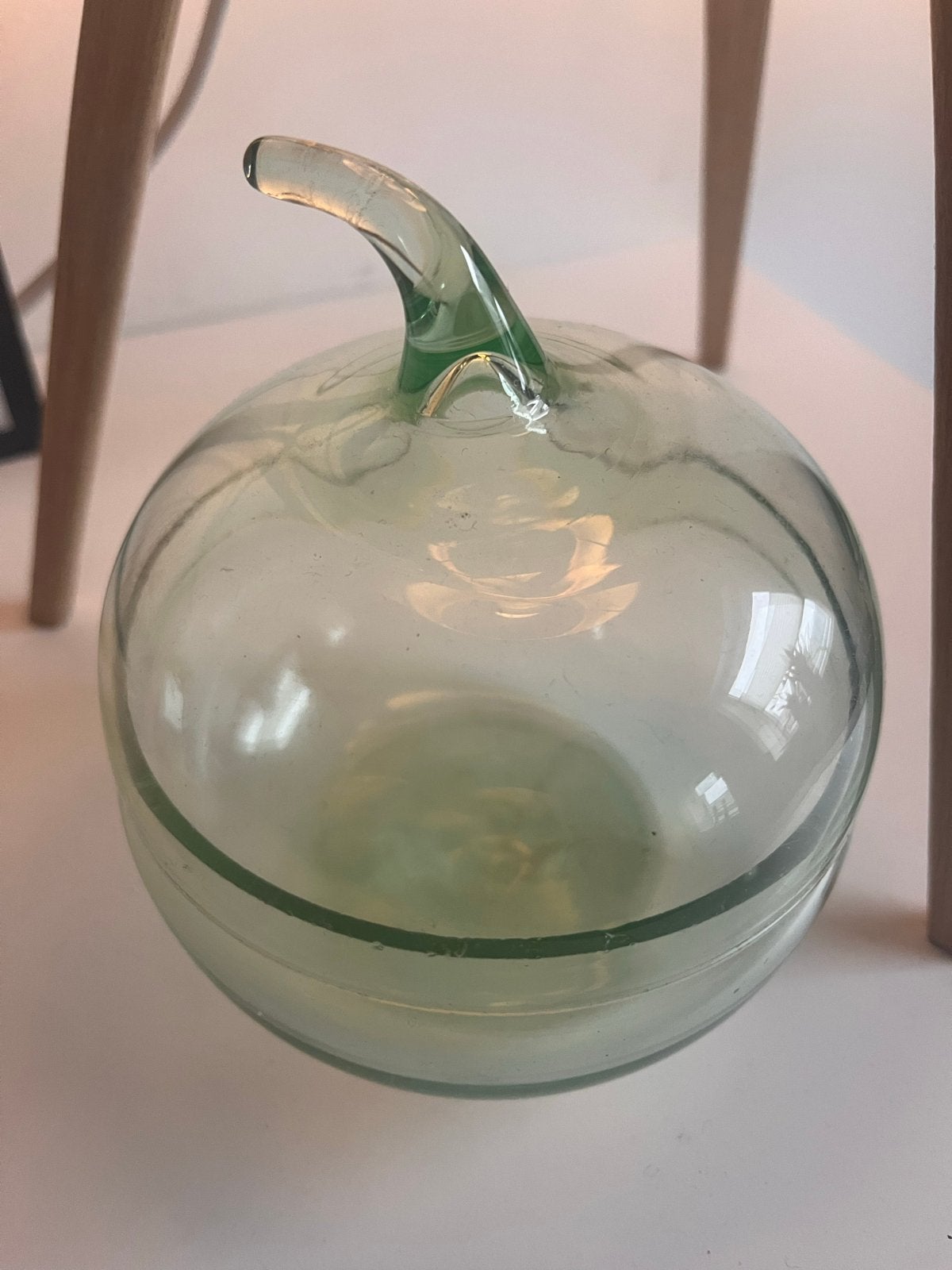 Glazen appel potje met deksel, Antiek en Kunst, Ophalen of Verzenden
