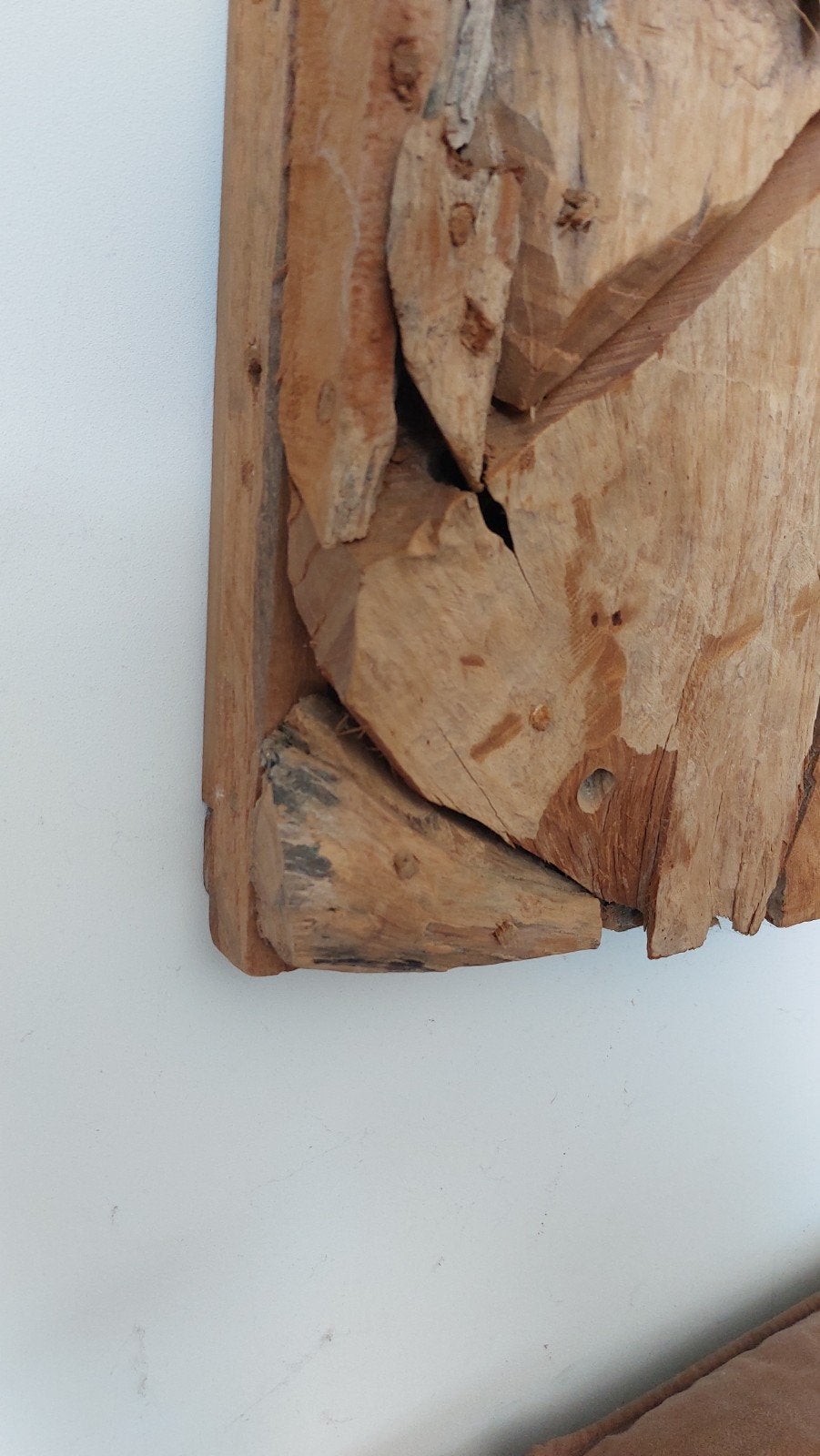 te koop decoratie teak spiegel, Huis en Inrichting, Woonaccessoires | Spiegels, Ophalen, Rechthoekig, Minder dan 50 cm, Minder dan 100 cm