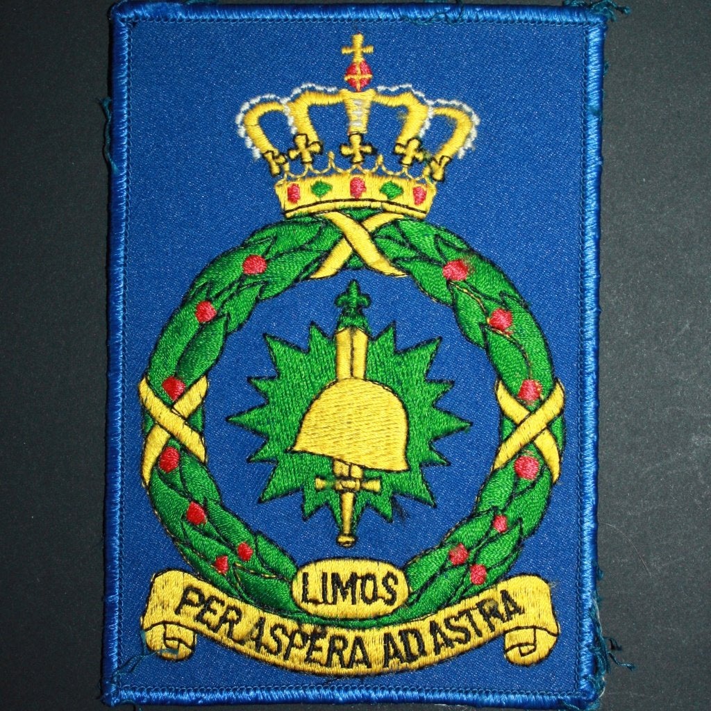 Embleem LIMOS Nijmegen KLU RNLAF opleiding #2, Verzamelen, Verzenden, Luchtmacht, Nederland, Embleem of Badge