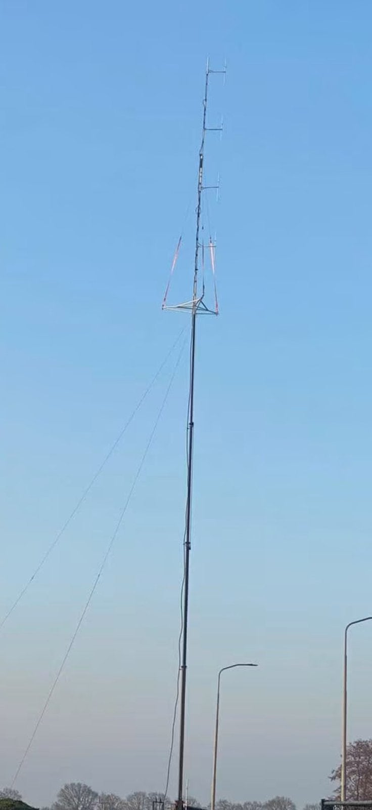 4x8 kokermast op onderwagen, Telecommunicatie, Ophalen, Gebruikt, Mast