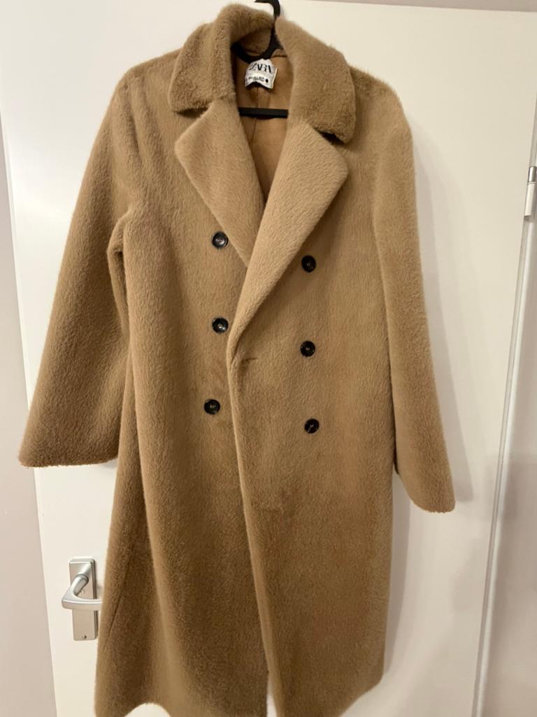 Zara bont jas, Ophalen of Verzenden, Zo goed als nieuw, Maat 38/40 (M), Beige