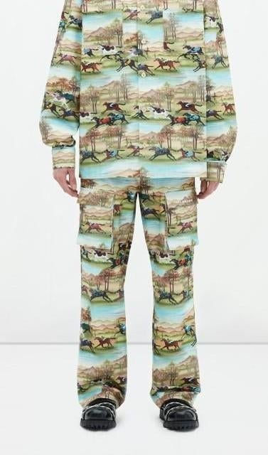 Les Benjamins Cargo Broek met Sportpaarden Print, Kleding | Dames, Maat 38/40 (M), Les Benjamins, Overige kleuren, Nieuw