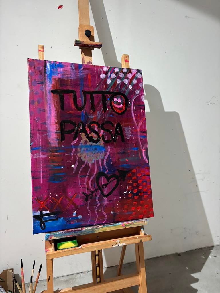 Schilderij - 'Tutto Passa' - ByGhaly, Ophalen of Verzenden