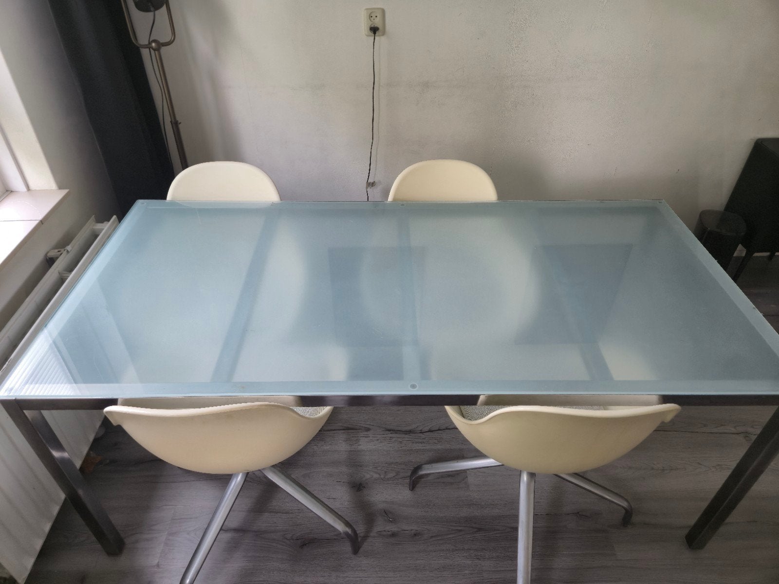 Glazen IKEA eettafel, Ophalen, Rechthoekig