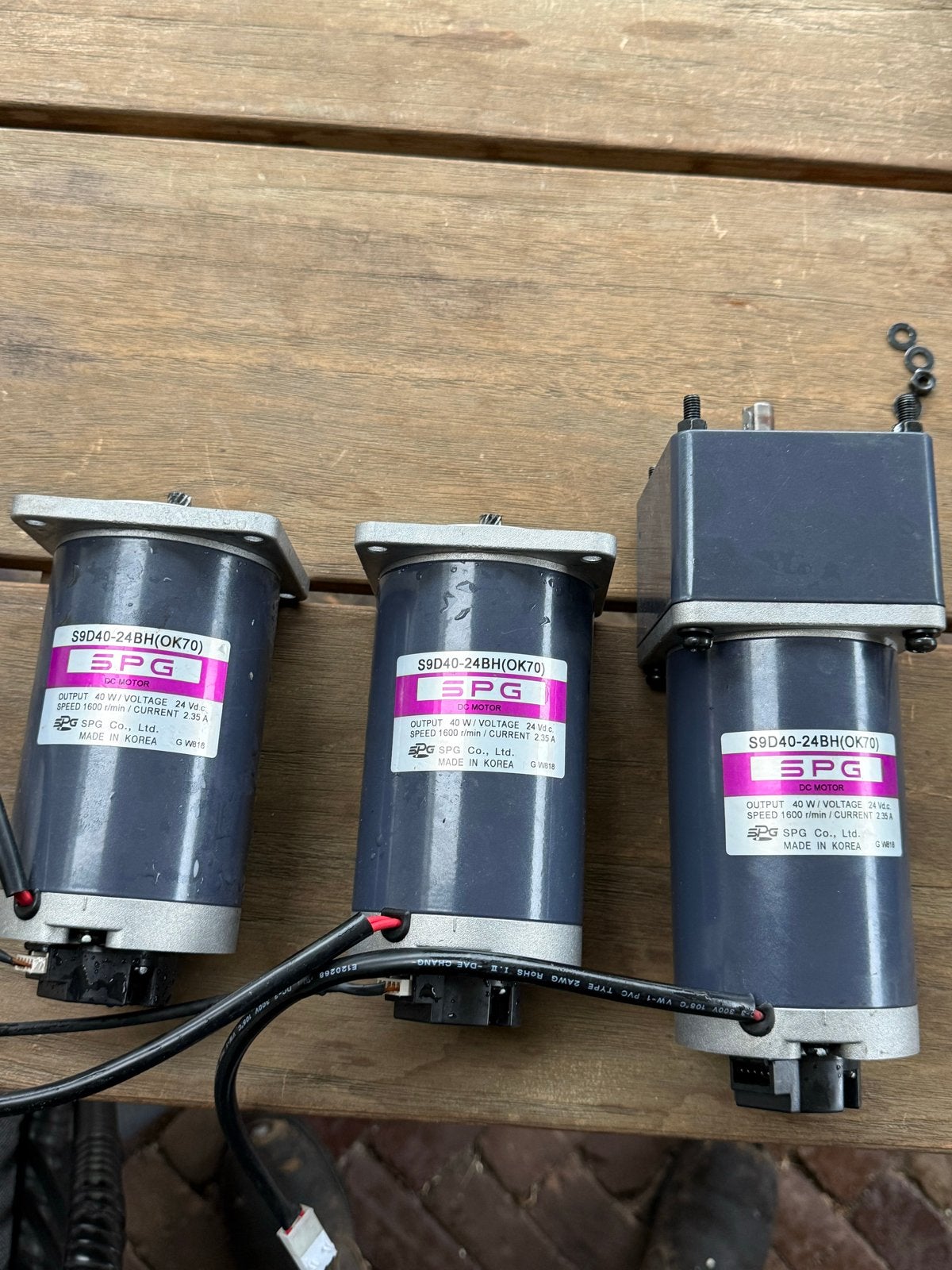 SPG DC Motor S9D40-24BH(OK70) 24V 40W 1600 RPM, Doe-het-zelf en Verbouw, Motoren, Ophalen, Gebruikt, Elektromotor, 1400 tot 1800 rpm