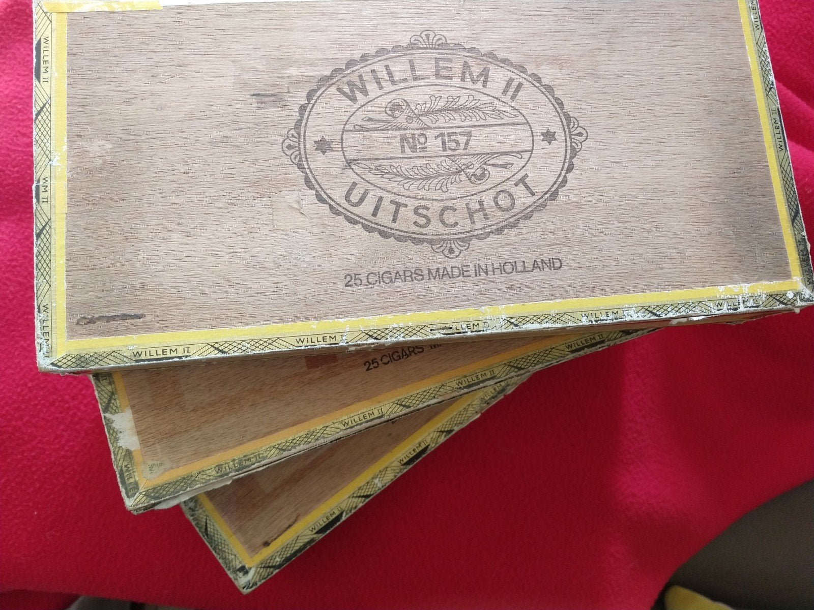 Vintage Willem II Uitschot Sigarendozen (3 stuks), Verzamelen, Blikken, Ophalen of Verzenden