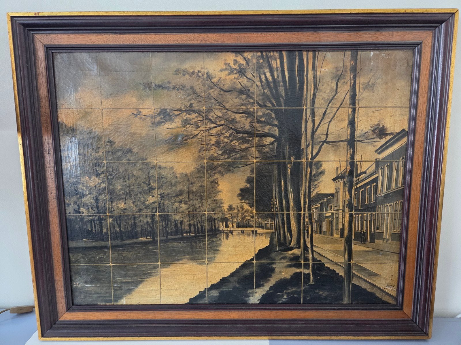 Schilderij Jan Jansen Leiden rond 1970, Antiek en Kunst, Ophalen