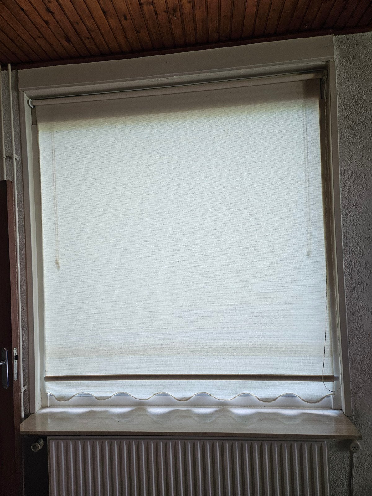 Lichtdoorlatend Rolgordijn - Crème/Beige, Huis en Inrichting, Ophalen, Crème, Gebruikt, Overige merken