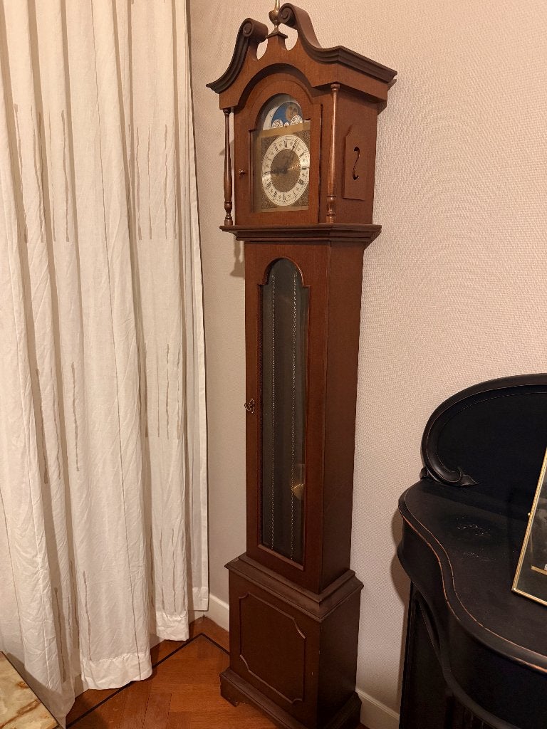 Klassieke Staande Staartklok | Grandfather Clock | Maanstand, Antiek en Kunst, Ophalen