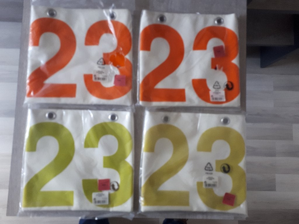 4 stuks opbergtasje cijfers, Ophalen, Nieuw, Rechthoekig