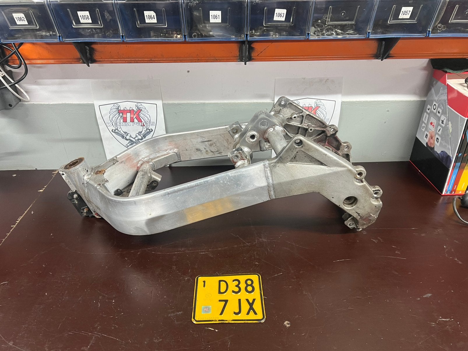 Aprilia rs 50 2009 frame met kenteken, Ophalen, Frame, Gebruikt, Aprilia