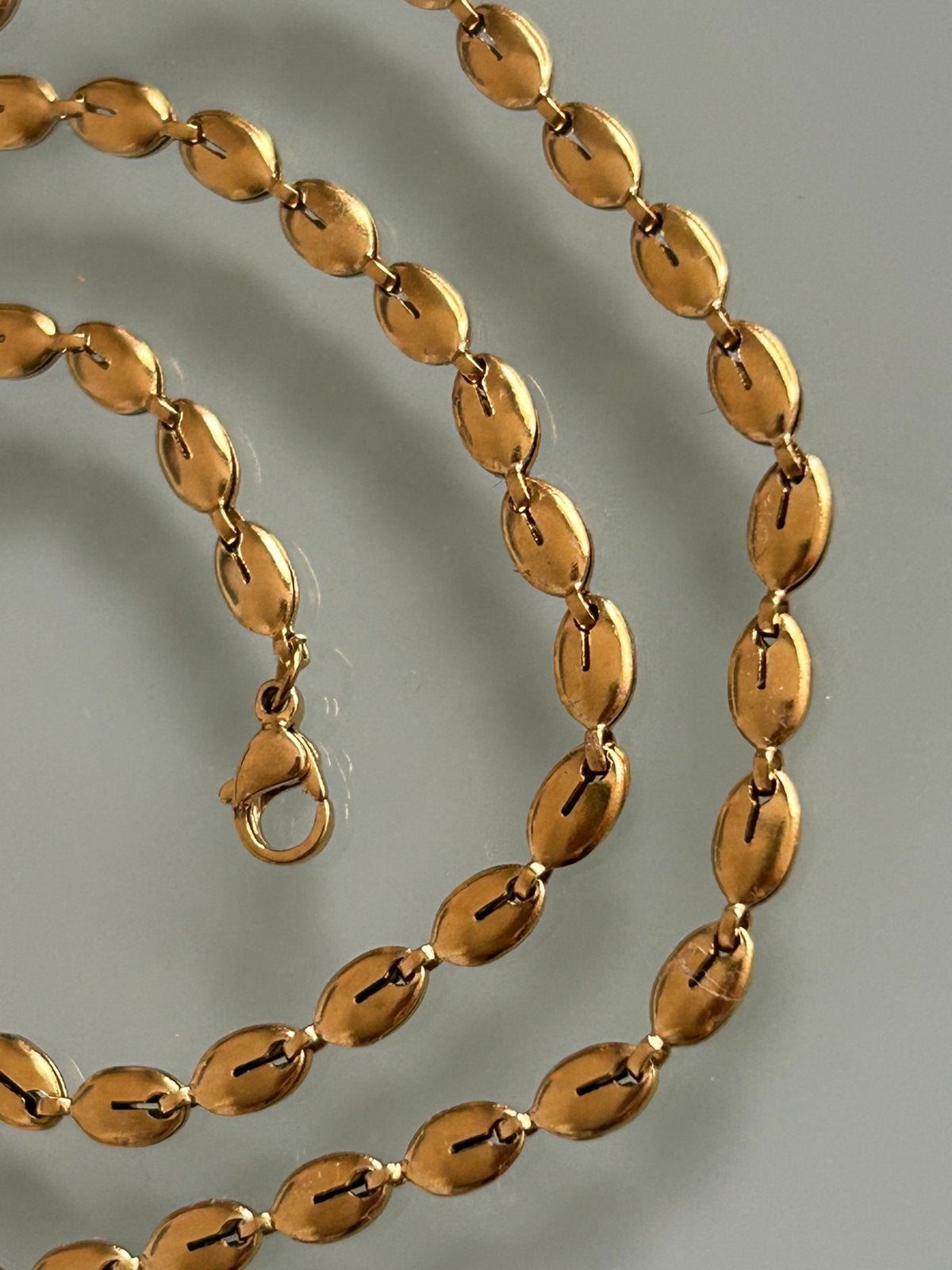Gouden ketting 43 cm, Overige materialen, Verstelbaar, Ophalen of Verzenden, Zo goed als nieuw