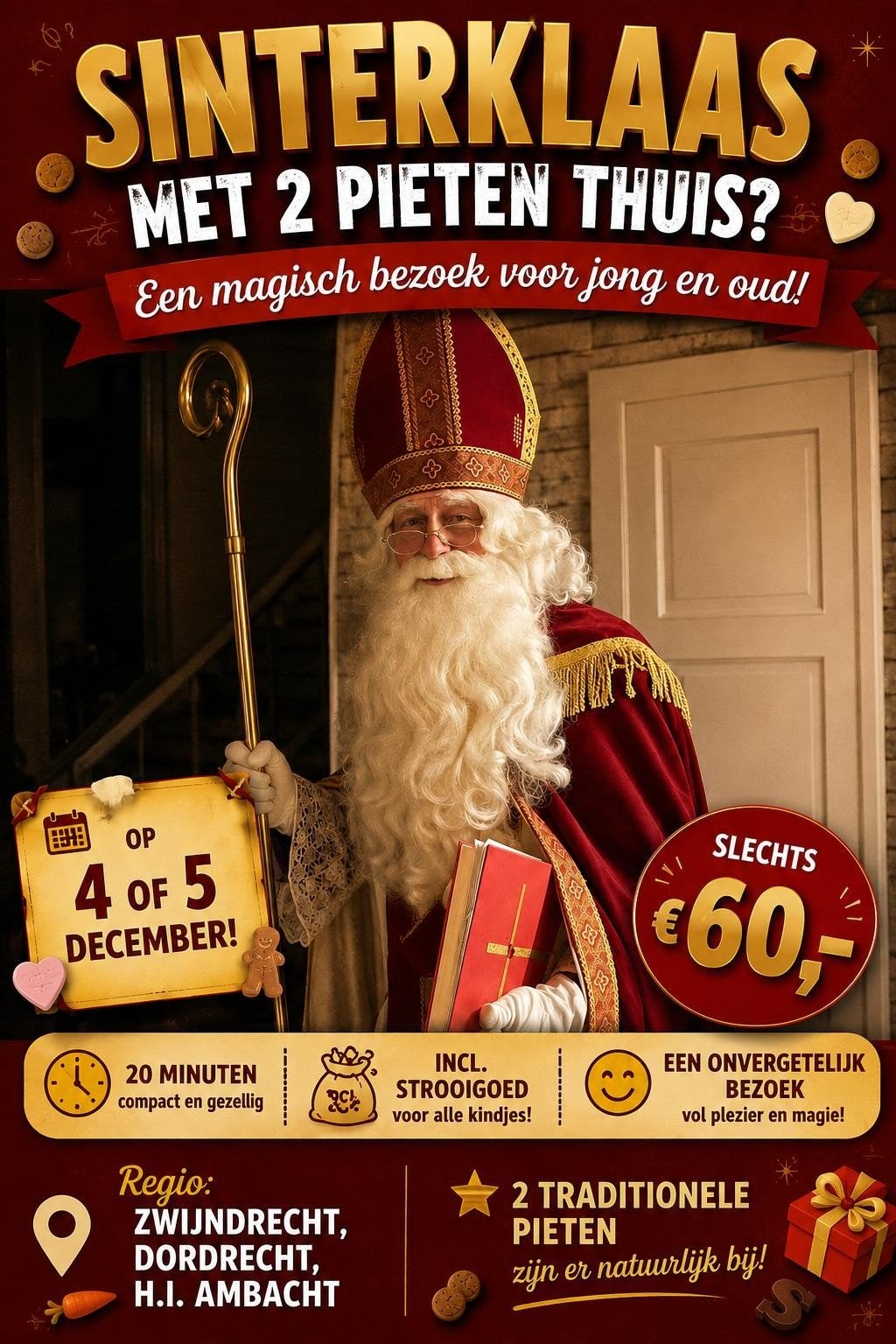 Sint en zijn pieten op bezoek 4 of 5 december, Diversen, Sinterklaas, Ophalen
