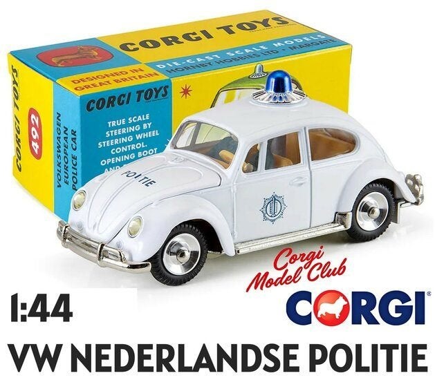 CORGI VOLKSWAGEN (KEVER) POLITIE NEDERLANDSE EDITIE 1:44, Hobby en Vrije tijd, Modelauto's | 1:43, Nieuw, Auto, Corgi, Verzenden