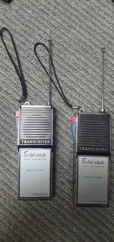 Vintage Skyfon Transceiver Walkie Talkie Set - Solid State, Telecommunicatie, Portofoons en Walkie-talkies, Minder dan 2 km, Ophalen
