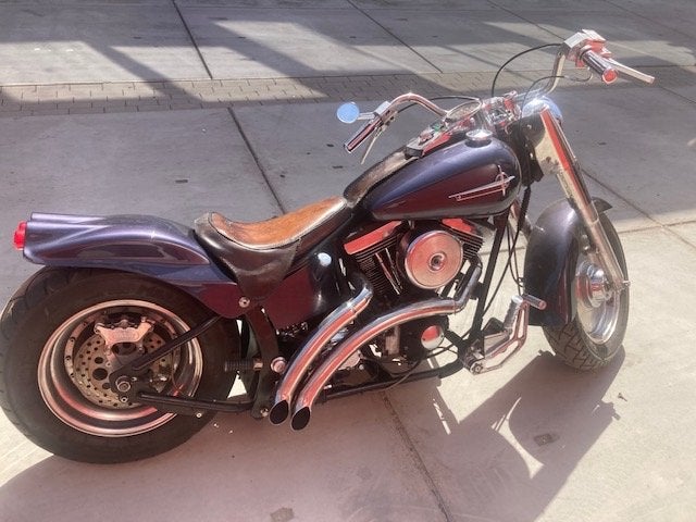 Unieke Custom Chopper - Fat Teddy Zadel, 2 cilinders, Sportuitlaat, Gebruikt, Particulier