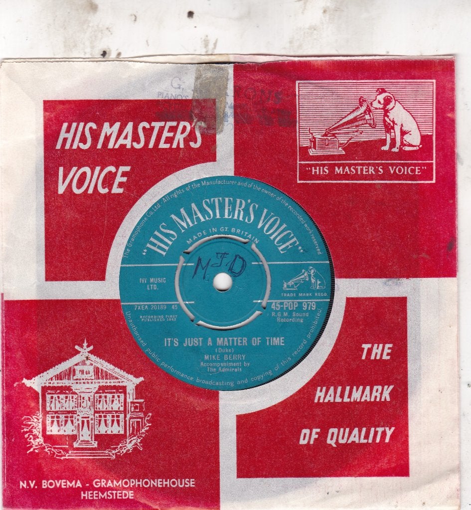 Mike Berry ( 1 )  1962, Ophalen of Verzenden, Zo goed als nieuw, 7 inch, Pop
